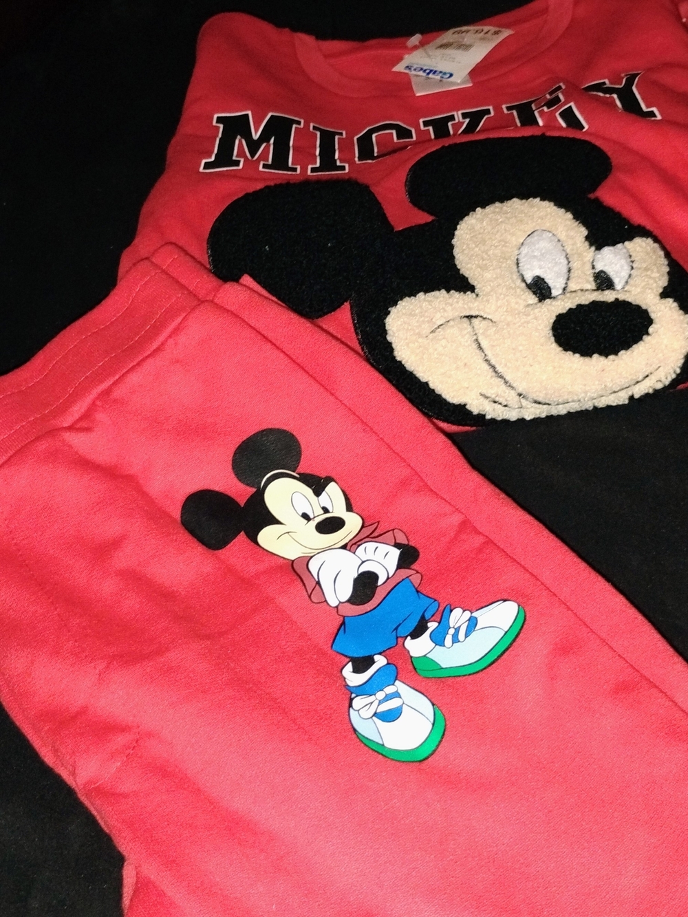 Kids Mickey Mouse Coral Pink Matching Set